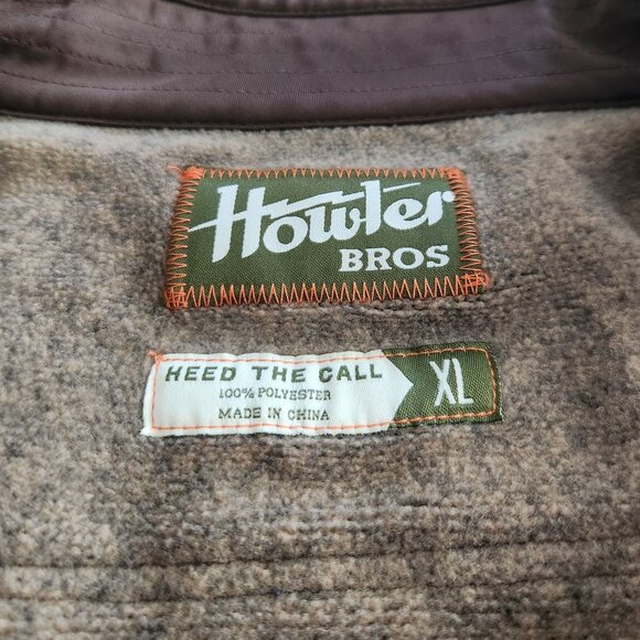 Howler Bros Brown Zip Up Jacket Men's Size XL Outdoors Travel - Picture 9 of 10